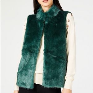 Michael Kors Faux Fur Front Sweater Vest